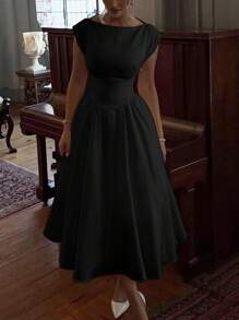 Women Summer Sleeveless Backless A Line Elegant Sundress Elegant Sexy Party Midi Dress Evening Clothes