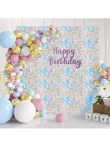 12 件闪光亮片背景闪光墙板装饰适用于婚礼、周年纪念日、生日、情人节、圣诞节等 - 多功能派对和照片道具装饰、活动装饰优雅背景