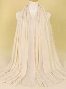 1 件女士薄雪纺围巾/头巾，透气且百搭，适合通勤