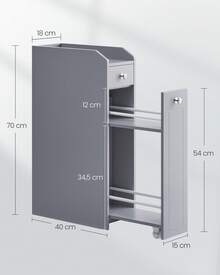 Bathroom Shelves & Corner Shelves - 灰色 - 查看 5