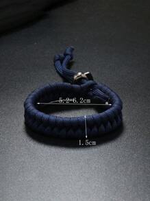 1pc Handmade Woven Paracord Bracelet, Camouflage Pattern, Fashionable Outdoor Wrist Band For Men & Women, Suitable For Daily Wear And Gift