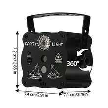 USB Powered Laser Lights, DJ Disco Stage Party Lights, 120 Lighting Effects, Projection Lights For Christmas And Halloween Decoration, Voice Controlled Strobe Projectors, Karaoke Bars, KTV Bars, Dance Gifts, Birthdays And Weddings - ánh sáng màu - Xem 2