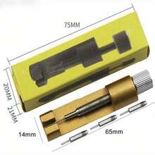 表带链条拆卸套件 - 合金表带针拆卸和维修工具，配备 3 个附加针，适用于调整金属表带长度，钟表的理想工具，直销拆卸器