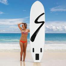 Stand Up Paddling Board 305cm Adults Inflatable Stand Up Paddle With All Accessories, For All Skill Levels, 200kg Load Capacity For 2 People - 黑與白 - 查看 2