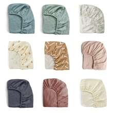 1 件婴儿摇篮床笠，透气棉布摇篮床垫，带可拆卸可洗罩，适合各种体型