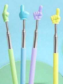 1/3/5 pièces Pointeur en acier inoxydable portable de couleur aléatoire, aide à l'enseignement