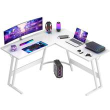 DEVOKO Computer Desk, L-Shaped Corner Desk, Gaming Desk, Workstation For Home Office  Easy To Assemble, White And Black - 白色 - 查看 1