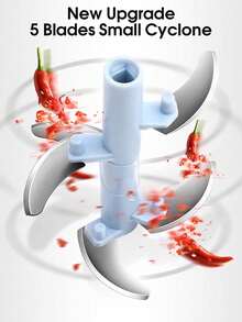 1个手持式蔬菜切碎器，水果蔬菜压碎器，适用于家庭厨房和餐厅使用，便携式蒜蓉压榨器，可用于切碎洋葱、蔬菜、生姜、水果、坚果、香草等。 - 彩色 - 查看 4