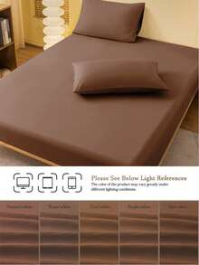 1 件咖啡棕色床笠、床垫保护套、床垫罩、床单、柔软透气、适合所有尺寸的床 - 单人床、双人床、特大号床、大号床单、深口袋、最大 11.8 英寸床单、床罩、透气防皱、更适合睡眠、可机洗 - 咖啡棕 - 查看 7