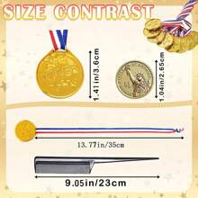 10 piezas de Medallas con forma de estrella de cobre, plata y oro, de material PP duradero, recuerdos para fiestas deportivas, adecuadas para escuela, premios de juegos, competiciones deportivas, recompensas, regalos de fiesta y decoraciones