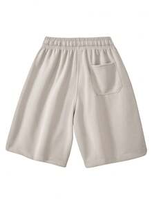 Men's Summer Casual Sports Shorts Mountaineering Side Split Shorts Casual Comfortable Fashion Men's Elastic Waist Solid Color Shorts - Sports Pants Great For Outdoor Travel, Sports, Fitness | Holiday Gifts - 卡其色 - 查看 3