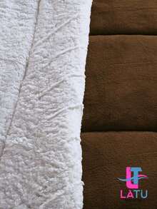 Blanket Duvet Quilt And Blanket Double Queen Size Double Sided Blanket And Sherpa Sheepskin - 煙草. - 查看 2