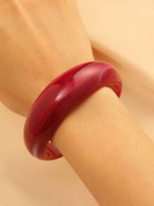 1 Stück elegantes und einzigartiges mehrfarbiges offenes Armband für Frauen, modischer Schmuckzubehör mit asymmetrischer welliger Linie und Farbverlauf aus Harz, hervorragend für den täglichen Gebrauch, am Strand, zum Reisen und als Geschenk