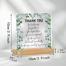 1pc Women's Thank You Gift, Men's Desktop Decor, Motivational Gift, Acrylic Desktop Accessory, Retirement/Farewell Gift, Thank You Gift For Colleague, Teacher, Nurse, Employee (Fresh Style)