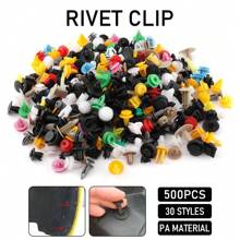 500Pcs Car Trim Body Fastener Rivet Retainer Door Panel Bumper Plastic Clips Kit