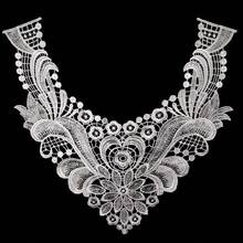 1pc Polyester Lace Embroidery Hollow Floral Collar Applique, For Dresses And Crafts - Multicolor - View 3