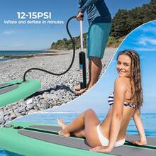 Stand Up Paddling Board 305cm Adults Inflatable Stand Up Paddle With All Accessories, For All Skill Levels, 200kg Load Capacity For 2 People - 綠色 - 查看 3