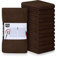 New Utopia Towels Kitchen Bar Mops, Pack Of 12, 16 By 19 Inches, 100% Cotton Super Absorbent Brown Towels, Multi-Purpose Cleaning Towels For Home And Kitchen Bars - Brown 12 Pack - View 1