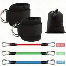 1set/5pcs Tension Arch Resistance Bands Ankle Training Fitness Equipment Set, Leg/Butt/Hip Glute Exercise Bands For Shaping And Slimming (Larger Size Available, Refer To Image 6)
