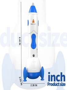Brinquedo Educativo Foguete para Crianças, Caneta 3D de Baixa Temperatura com Impressão 3D, Exercício Cerebral DIY, Caneta de Desenho 3D, Filamento PCL de Baixa Temperatura com Tela LCD, Presente de Aniversário e Natal para Meninos e Meninas, Caneta Criativa de Desenho DIY 3D, Brinquedo Educativo Caneta de Impressão 3D para Crianças