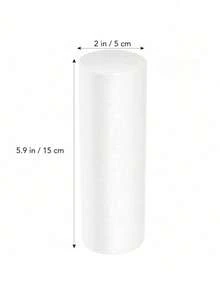 4个白色实心泡沫圆柱体，手工几何形状，手工DIY花艺摆件，婚礼装饰，手绘DIY圆柱工艺材料，情人节