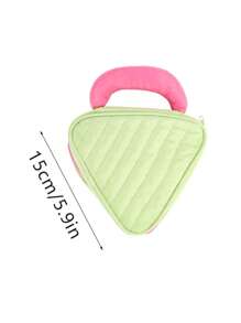 Stylish Soda Makeup Bag, Portable Toiletry Cosmetic Pouch, Handheld Makeup Case, Large Capacity Triangular Travel Makeup Bag