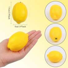 Artificial Lemons Artificial Fruits Fake Lemons Lifelike Lemonade Simulation Party Kitchen Table Summer Decorations Vase Filler Photographic Props (Yellow Lemons)