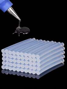 10-100pcs Mini Hot Melt Glue Sticks, Transparent Meltable Glue Sticks, High Temperature Resistant, 7mm X 100mm High Viscosity Multi-Purpose Transparent Glue Sticks, Suitable For Hot Glue Guns, Electric Glue Guns, Crafts, Holiday Home Decor, Repairs, Universal Adhesive, DIY Tools