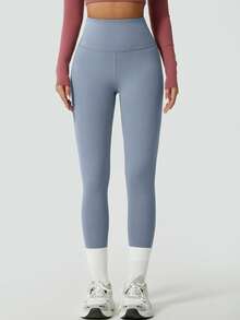 Quần legging yoga ôm sát mềm mại dành cho nữ, quần tập thể dục yoga co giãn thoải mái, quần bó thể thao. - Màu xanh lam - Xem 6
