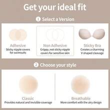 Cake Nipple Covers Non Adhesive Silicone Nipple Pasties For Women Reusable Nipple Covers No Show