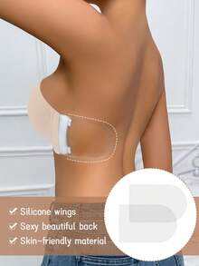 Beige Smooth Underwire Bra With Half Cup, Comfortable Women's Lingerie With Supportive Underwire And Stylish Back Design