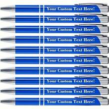 Penne a sfera di lusso personalizzate in metallo e alluminio con astuccio in pelle nera - strumenti di scrittura personalizzati per nome e sito web aziendale, regalo perfetto per uomini, anniversari, compleanni, regali di laurea - Multicolore - Visualizzare 8