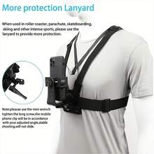 1Pc Universal Mobile Phone Chest Mount Strap Bracket, Suitable For First-Person Perspective Shooting, Outdoor Smartphone POV Video Phone Clamp, Mobile Phone Holder Chest Strap Holder, Waterproof Lightweight And Large-Capacity Portable Accessories, Convenient For Outdoor Live Fishing, Etc - View 6