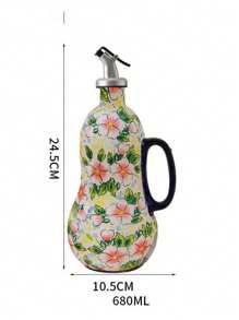 Ceramic Oil Pot Household Anti Hanging And Leak Proof Vegetable Oil Bottle Kitchen Heat-Resistant Peanut Oil Soy Sauce Olive Oil Bottle Vinegar Pot