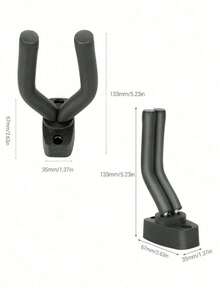 3pcs Black Guitar Wall Mounted Hanger In Local Warehouse - Safe ABS Display Stand For Acoustic And Bass Guitars, Easy To Install, Suitable For All Guitar Sizes, Fashionable Home Decor Accessories, Guitar Accessories, Gift Decorations - Multicolor - View 3