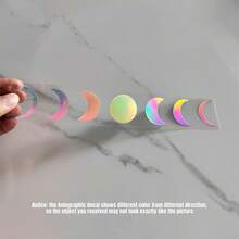 1 件月相汽车贴纸，月亮明暗对比神秘女巫乙烯基横幅贴花，适用于汽车后挡风玻璃、水瓶、笔记本电脑 - 易于粘贴 - 彩色 - 查看 9