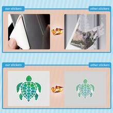 40PCS Sea Turtles Stickers Vinyl Aesthetics Stickers For Scrapbooking, Diary, Laptop, Bumper, Skateboard, Water Bottle, Computer, Phone, Cartoon, Hard Hat, Car Stickers And Decals - Multicolor - View 5