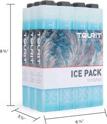 TOURIT Ice Packs For Coolers Reusable Long Lasting Freezer Packs For Lunch Bags/Boxes, Cooler Backpack - Lime - View 1