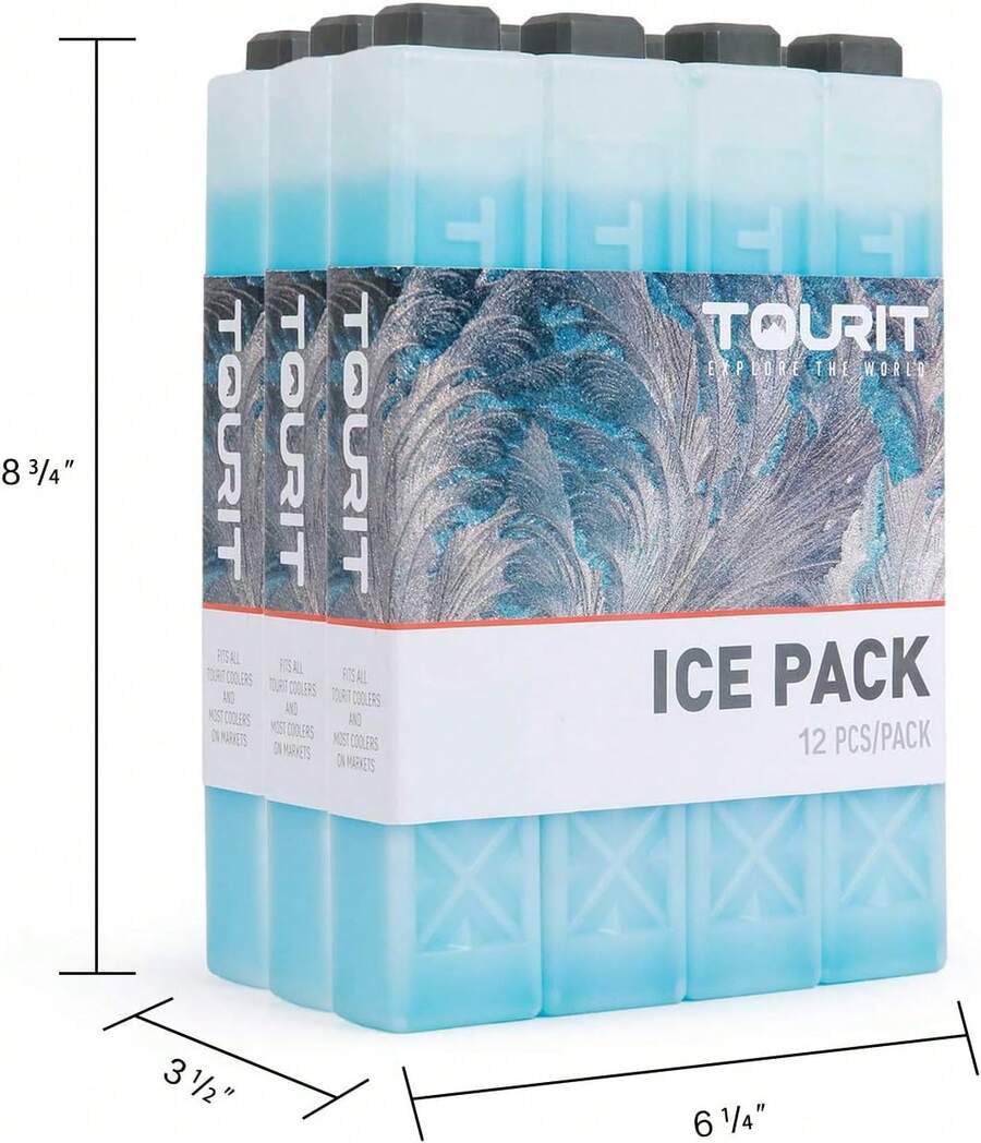TOURIT Ice Packs For Coolers Reusable Long Lasting Freezer Packs For Lunch Bags/Boxes, Cooler Backpack - Lime - View 1