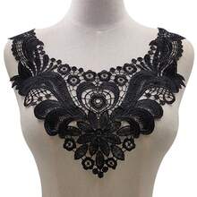 1pc Polyester Lace Embroidery Hollow Floral Collar Applique, For Dresses And Crafts - Multicolor - View 11
