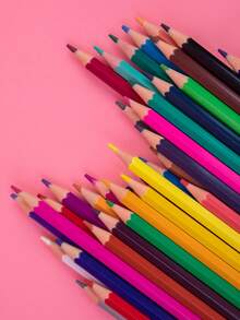 48 Colors (48pcs) HB Colored Pencils, Hexagonal Barrel, Art Supplies, 12 Colors - 48 Colors Available, Great Gift For Friends On Halloween And Christmas - Multicolor - View 4