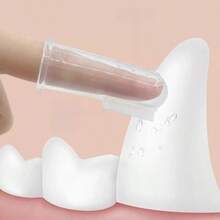 6件装可重复使用宠物牙刷，硅胶材质，耐用，刷毛柔软，温和呵护牙龈，易于清洁，宠物口腔护理工具