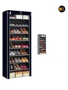 Big City Mueble Zapatera Armario Organizador Repisa Armable Multiusos 9 Niveles 27 pares - Negro - Ver 1