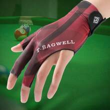 1 pieza Guantes profesionales de billar para hombres con tres dedos, de seda de hielo transpirable y antideslizante, set individual para mano izquierda, guantes de tenis de mesa para mujeres T3