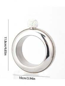 1pc Stainless Steel Lips Shaped Mini Portable Hip Flask, Creative Alcohol Bottle - Multicolor - View 9