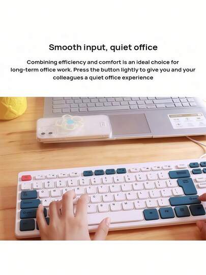 Acer OAK920 Wired Keyboard - Ultra Quiet Office Keyboard With Ergonomic Design | Laser-Etched Wear-Resistant Keys | 19 Multimedia Shortcuts | Plug & Play USB Anti-Interference | Perfect For Coding/Writing/Data Entry