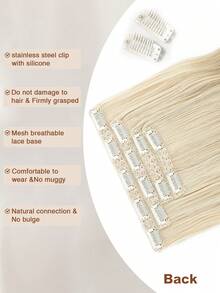 Tóc nối kẹp, tóc nối dài 20 inch bằng sợi tổng hợp gợn sóng dành cho nữ - 4 sợi tóc giả bằng sợi tổng hợp dày mềm mại dùng cho tiệc tùng hàng ngày Halloween, Ngày lễ tình nhân, Giáng sinh - Nhiều màu - Xem 5