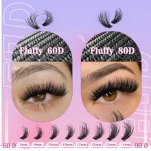 640 Peças Agrupamentos de Cílios 30D+40D+50D/50D+60D+80 Extensão de Cílios DIY Falso Mink e 4 Segmentos Mistos de Extensão de Cílios Coloridos Naturais Wispy Individuais - Agrupamentos de Cílios Individuais Premium D Curling Natural Volume para Extensões de Cílios DIY - Reutilizáveis, Leves e Fáceis de Aplicar, DIY em Casa