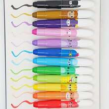 6pcs Adorable Jumbo Wax Crayons, 12 Colors Twistable Washable Smooth Wax Crayons For Coloring & Drawing, Toddler,Back To School - Multicolor - View 3