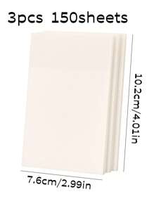 3pcs/150pcs Waterproof Sticky Notes, Transparent Adhesive Memo Pad For Book Annotation, Diary, School & Office School Supplies,Back To School